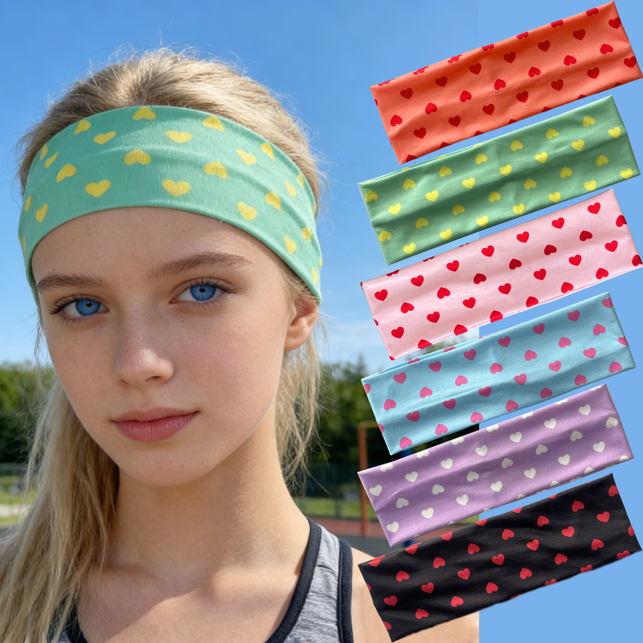 Women'S Yoga Accessories - New Love Printed Valentine's Day Hair