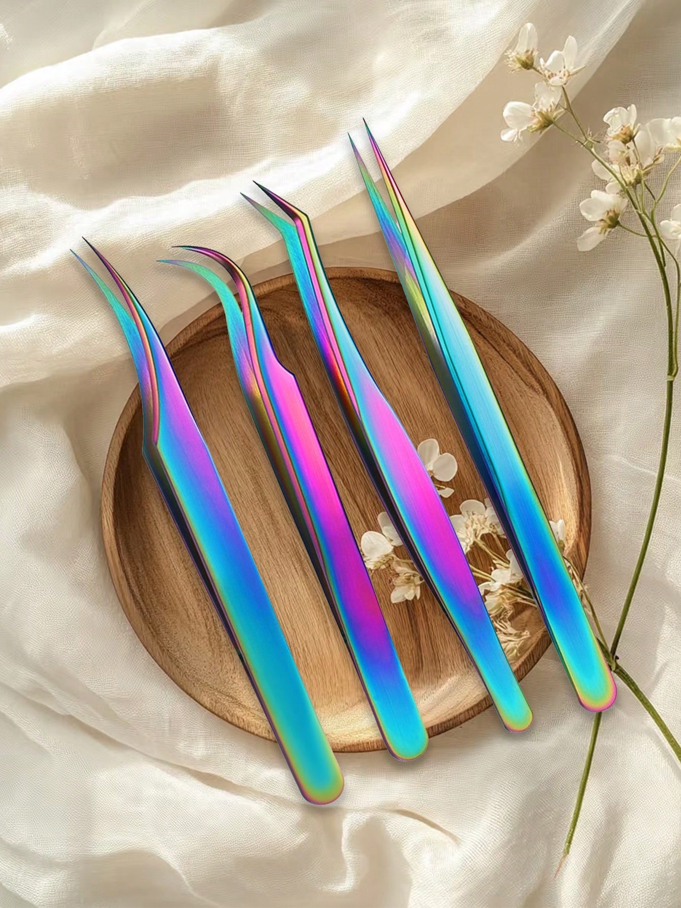 Women'S Essential Accessories - 4pcs Wild Leopard Print Eyebrow Clip