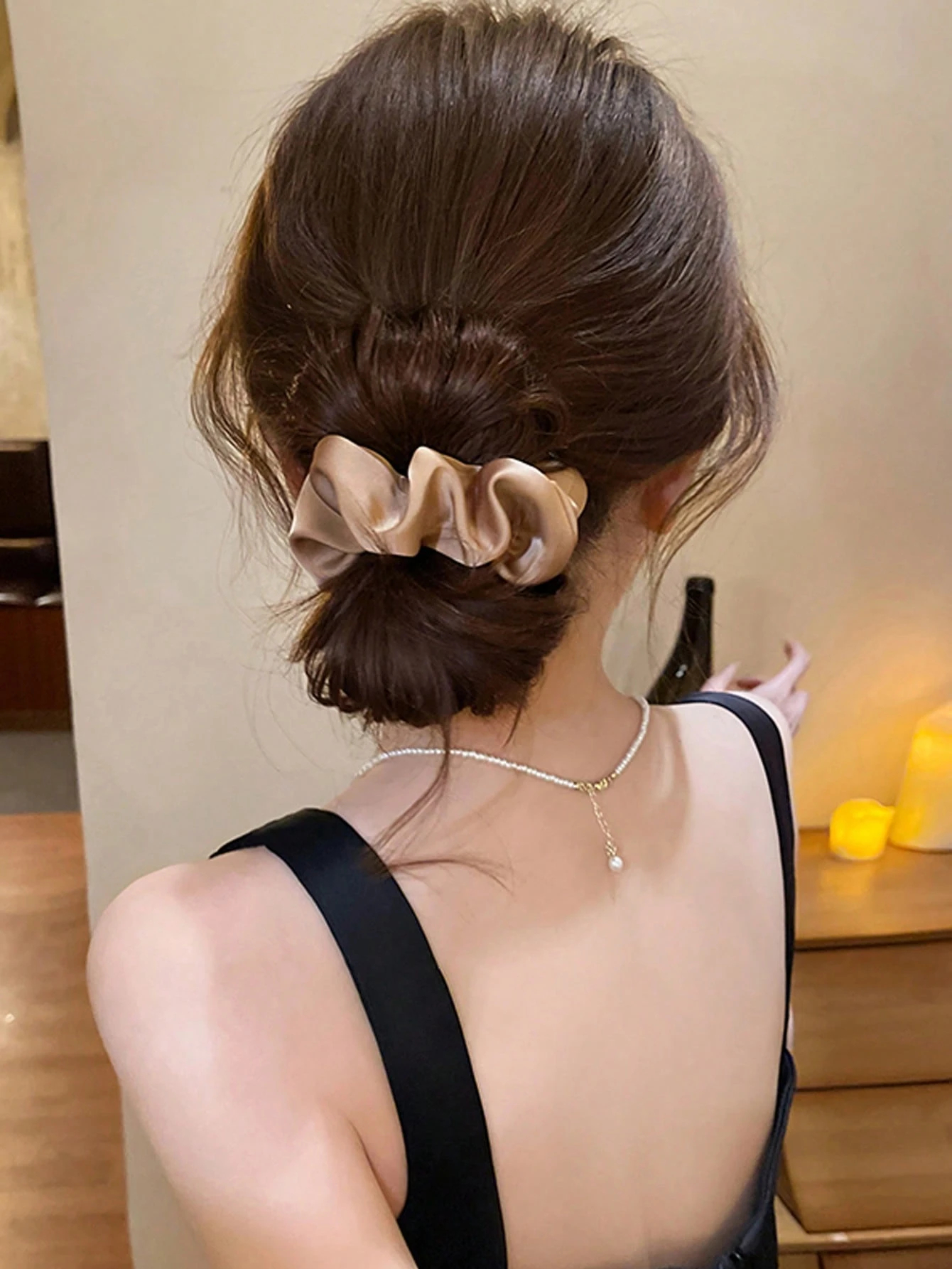 1/3Pcs Women 3.39in Vintage Fr – Scrunchie Satin Set Bewertung und Preis