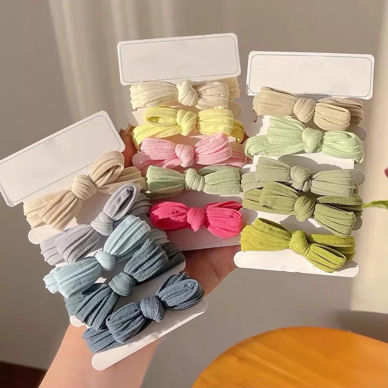 5Pcs/Set Cute Bowknot Solid Co – Scrunchie Satin Set Bewertung und Preis