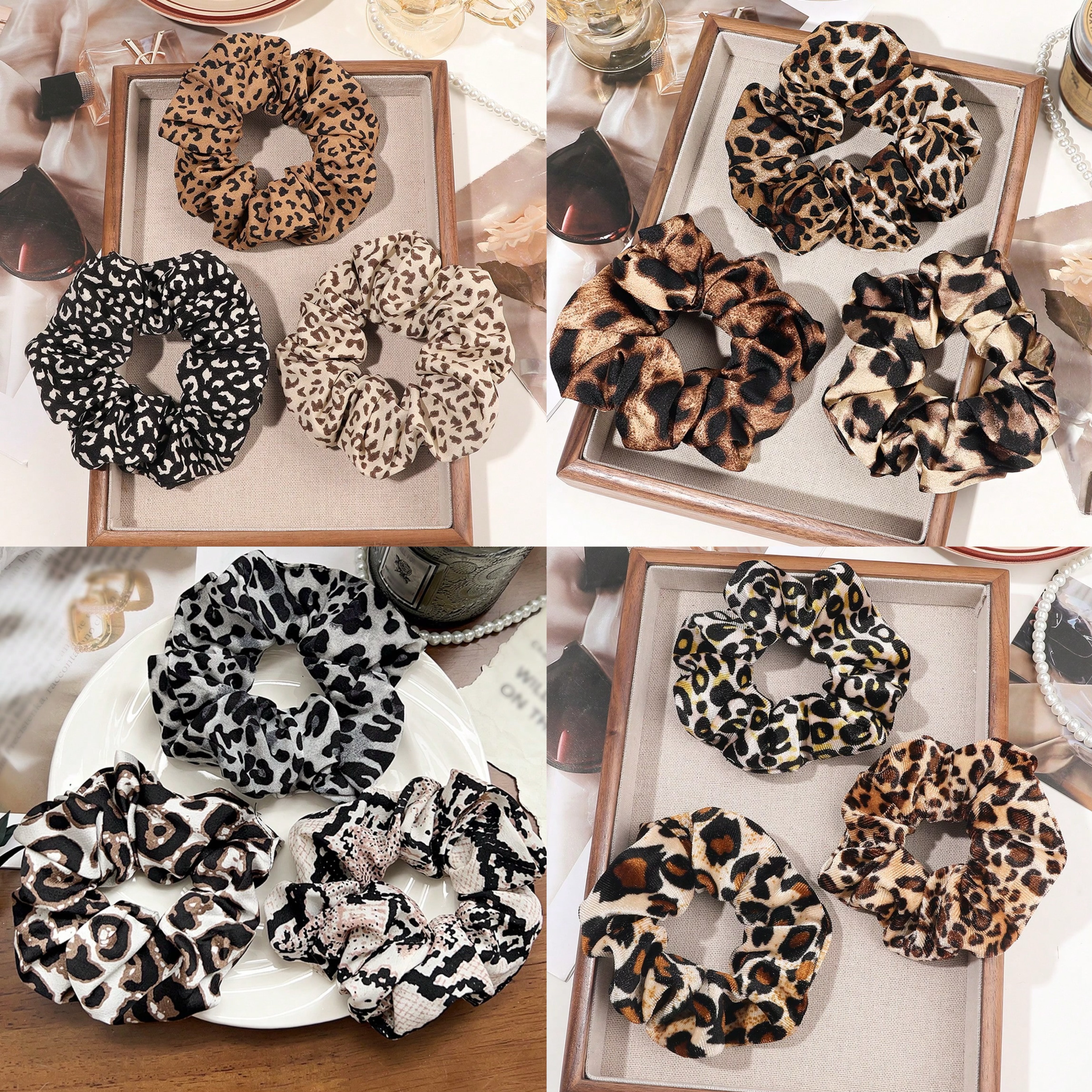 3/6/12PCS Leopard Velvet and S – Hair Tie Velvet Bewertung und Preis