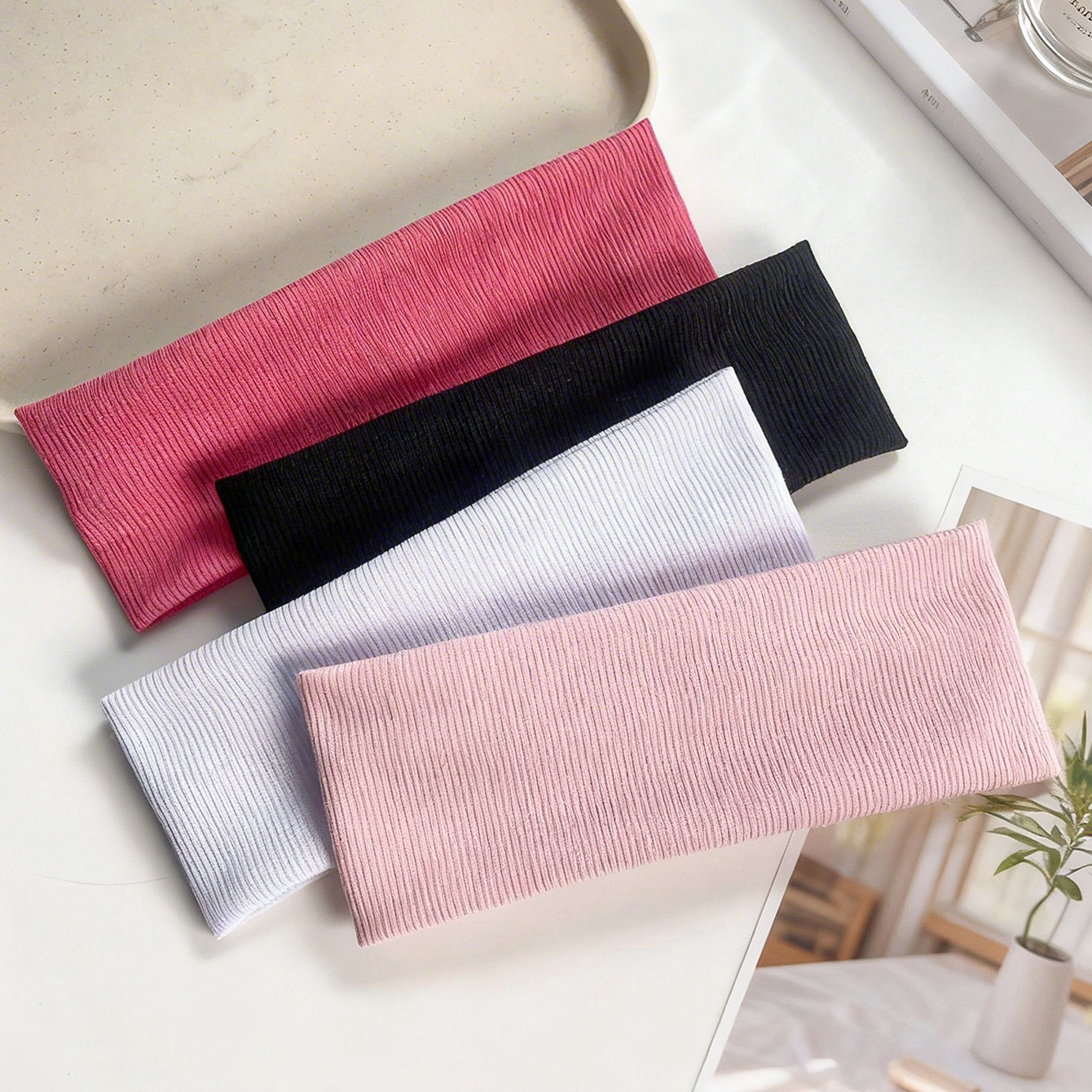 4pcs Wide ribbed elastic headb – Women'S Yoga Accessories Bewertung und Preis