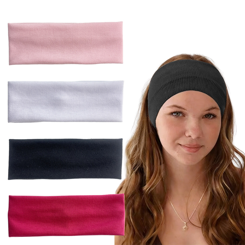 4pcs Wide ribbed elastic headb – Women'S Yoga Accessories Bewertung und Preis