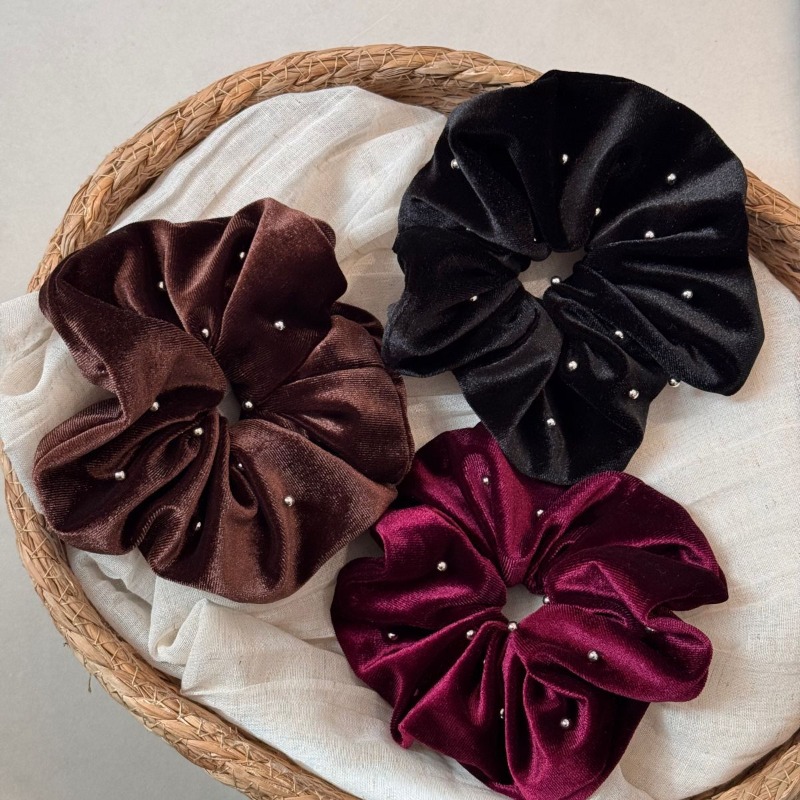 Korean Rhinestone Velvet Hair  – Hair Tie Velvet Bewertung und Preis