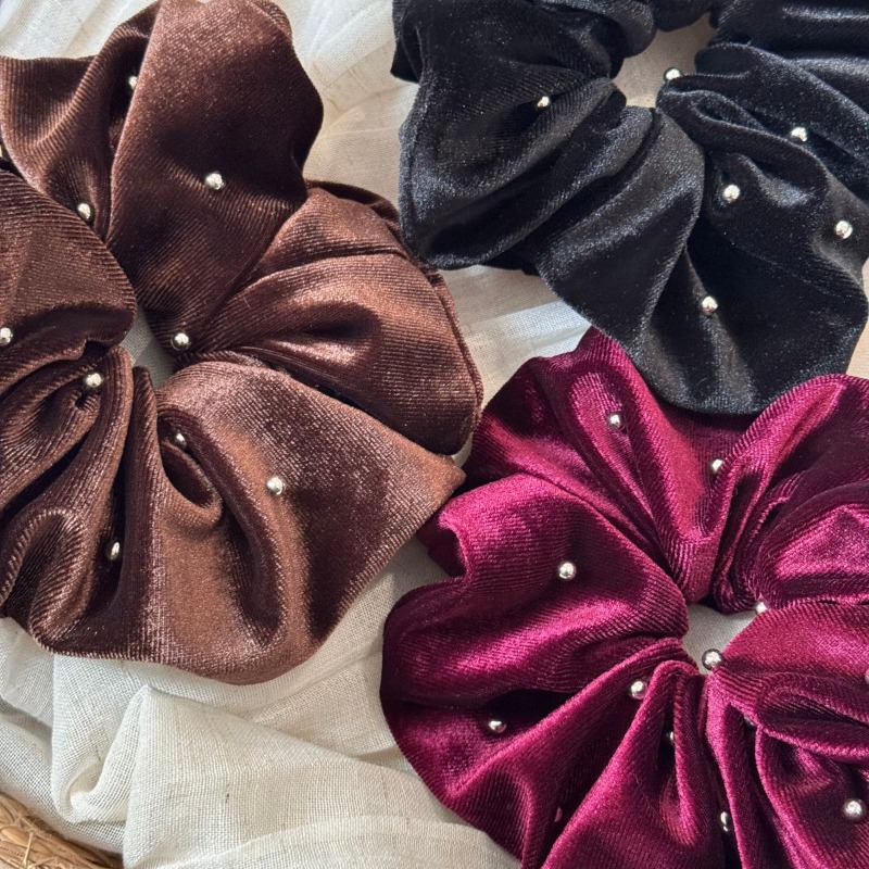 Korean Rhinestone Velvet Hair  – Hair Tie Velvet Bewertung und Preis