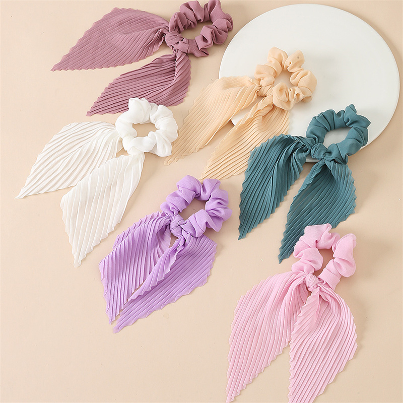 6Pcs/set Pleated Ribbon Scrunc – Scrunchie Satin Set Bewertung und Preis