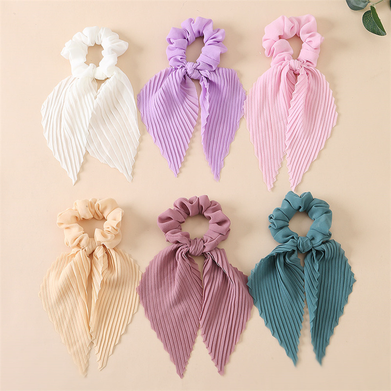 6Pcs/set Pleated Ribbon Scrunc – Scrunchie Satin Set Bewertung und Preis