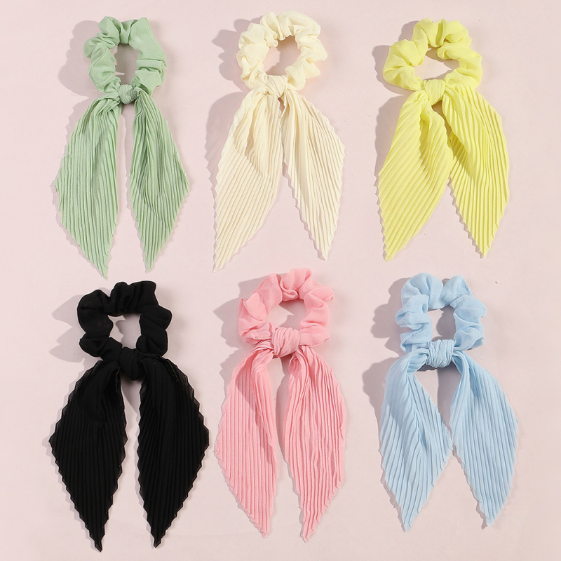 6Pcs/set Pleated Ribbon Scrunc – Scrunchie Satin Set Bewertung und Preis