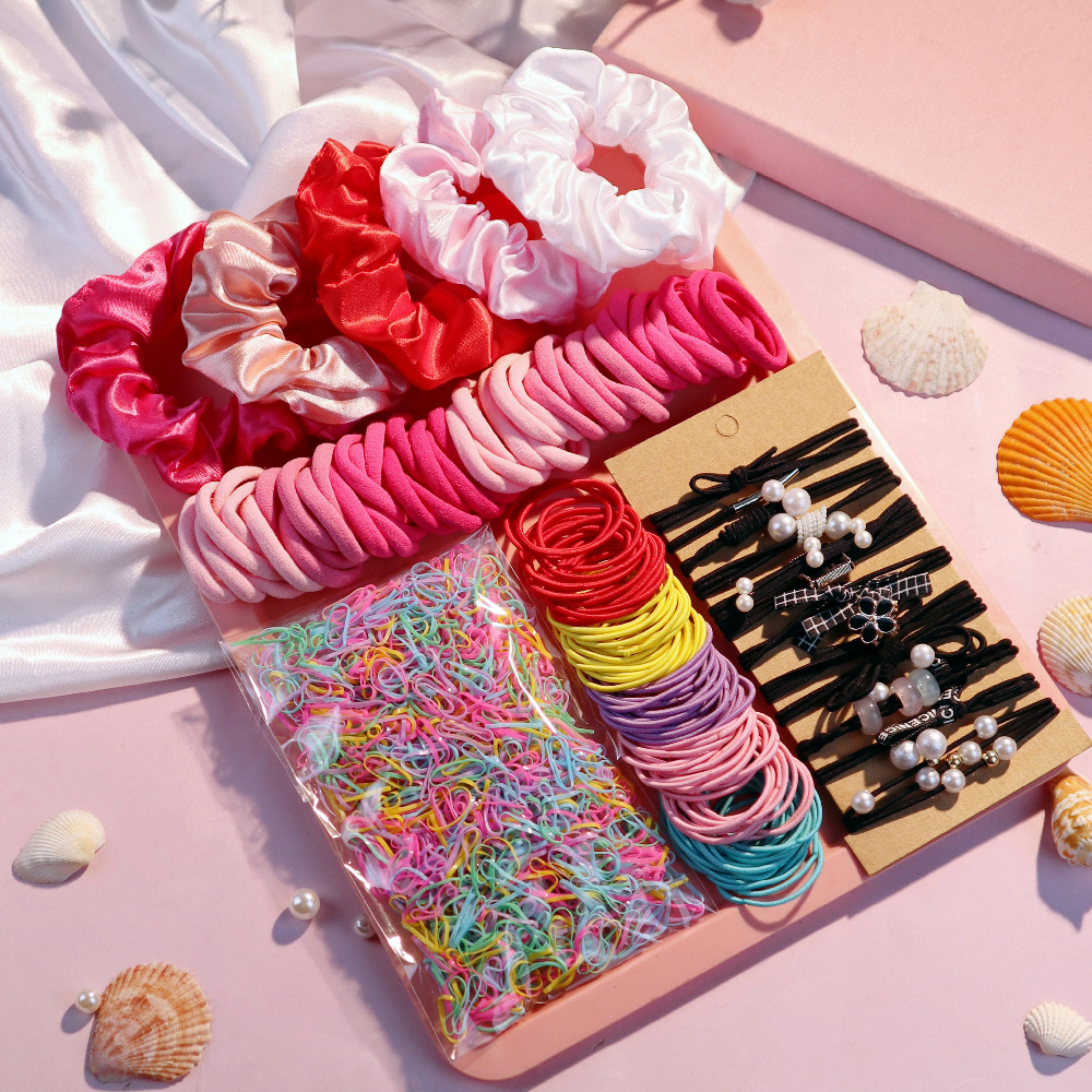 1Set Multicolour Hair Accessor – Scrunchie Satin Set Bewertung und Preis