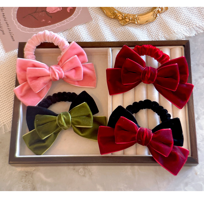 Cute Red Velvet Bow Hair Ties  – Hair Tie Velvet Bewertung und Preis