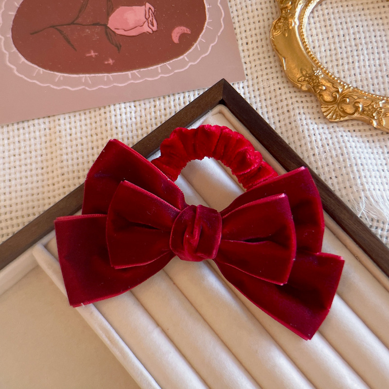 Cute Red Velvet Bow Hair Ties  – Hair Tie Velvet Bewertung und Preis