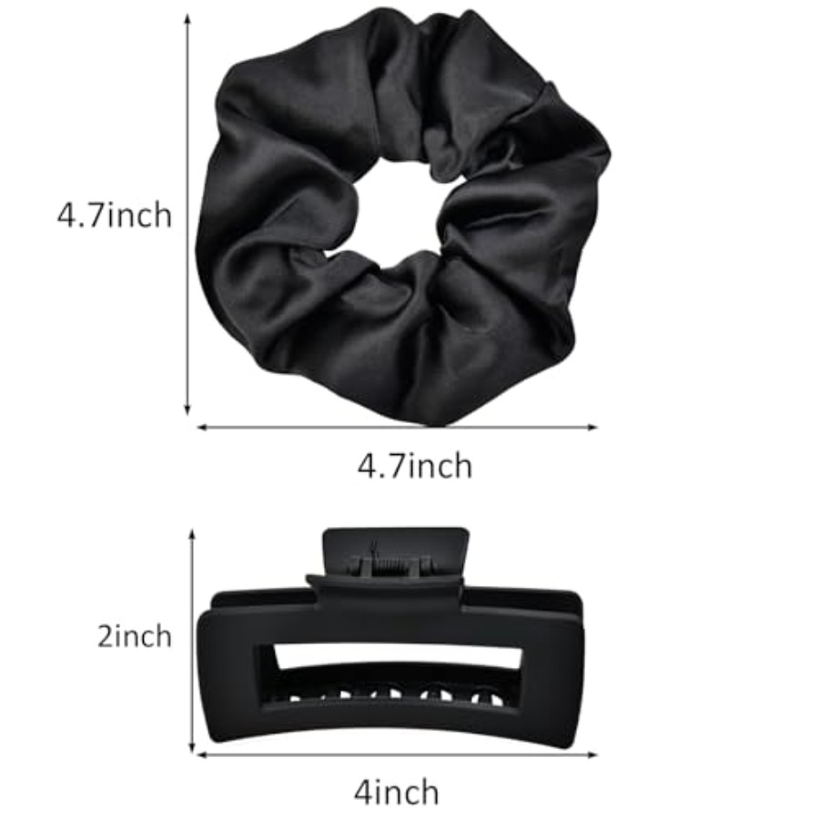 8 Pcs Claw Clips and Hair Scru – Scrunchie Satin Set Bewertung und Preis