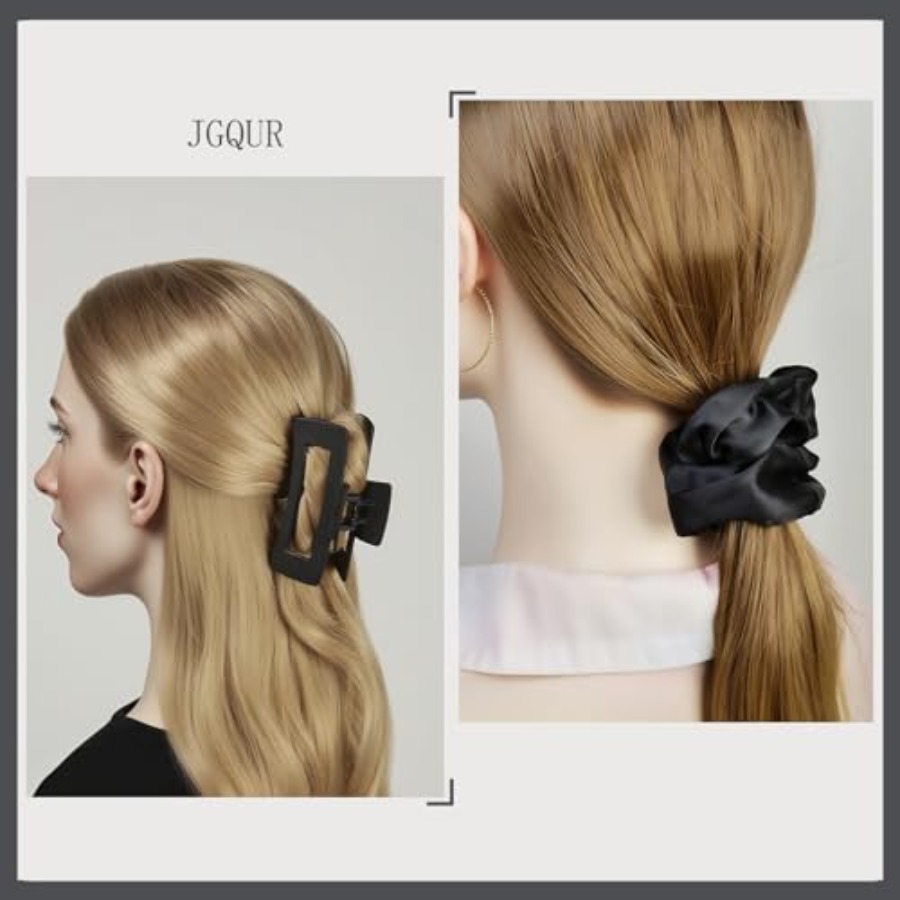 8 Pcs Claw Clips and Hair Scru – Scrunchie Satin Set Bewertung und Preis