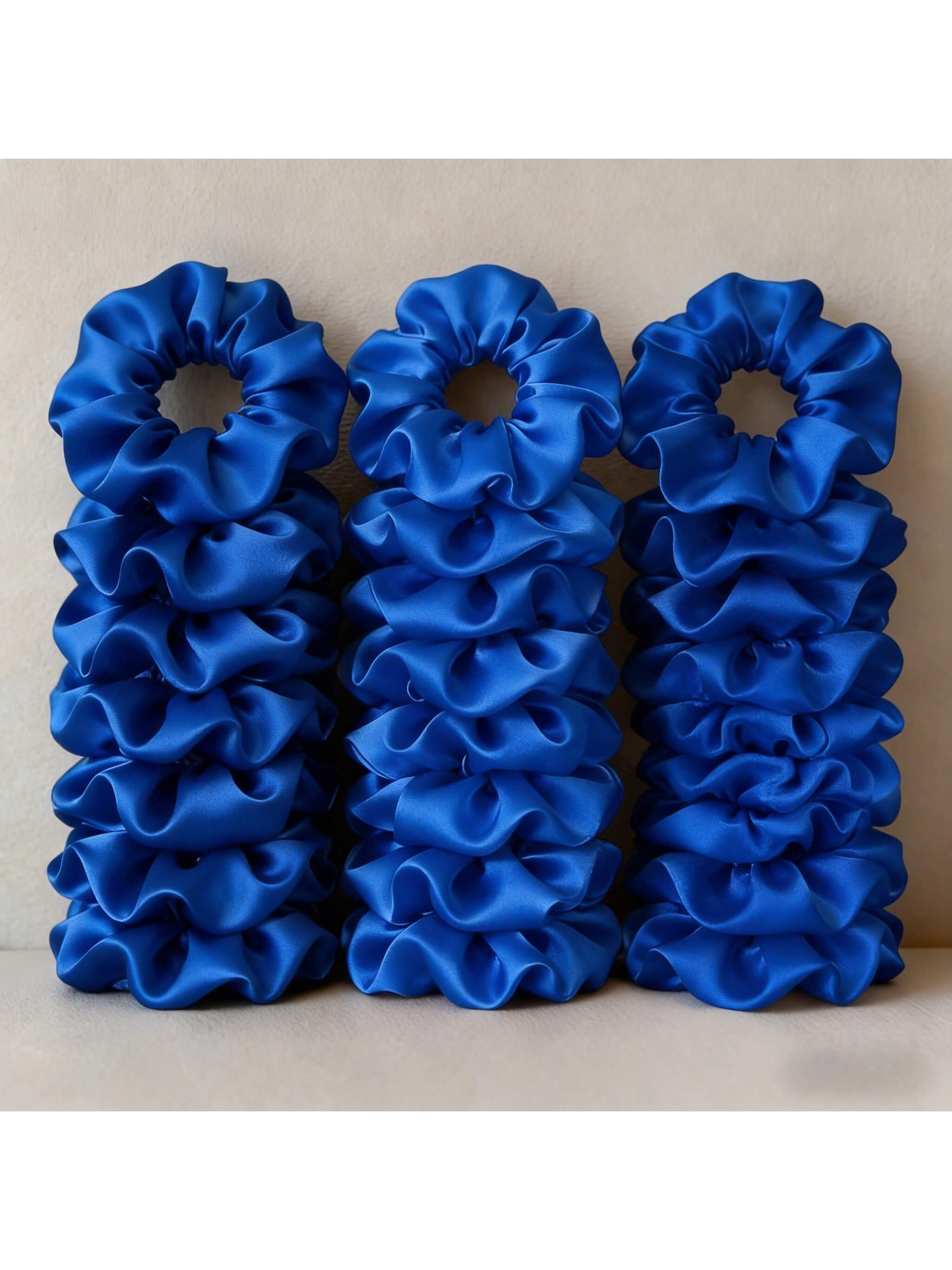 12/24pcs Solid Color Satin Hai – Scrunchie Satin Set Bewertung und Preis