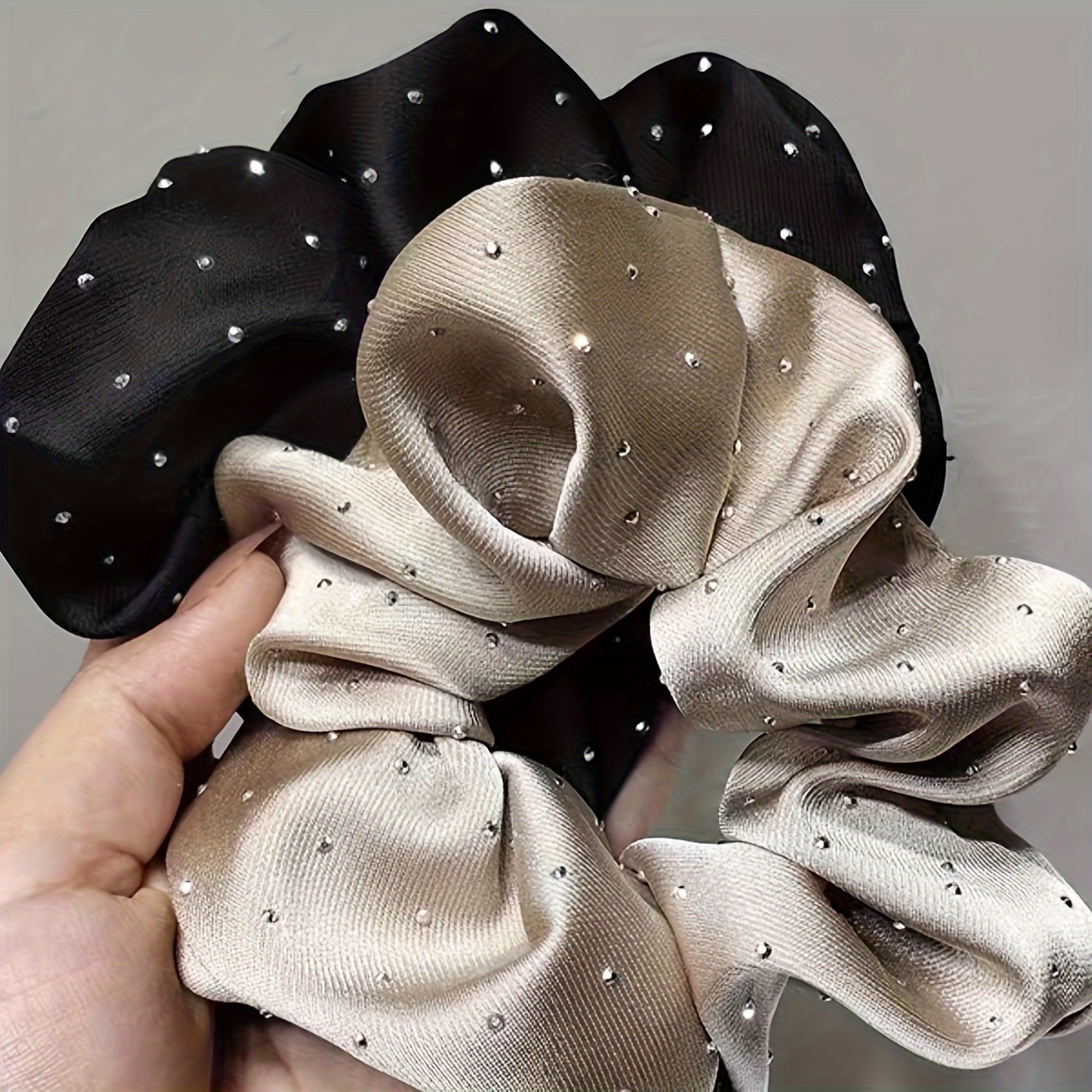1/3PCS Satin Scrunchies With R – Hair Tie Velvet Bewertung und Preis