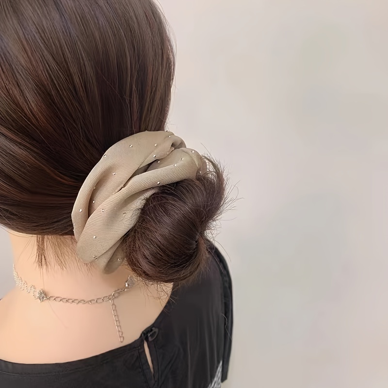 1/3PCS Satin Scrunchies With R – Hair Tie Velvet Bewertung und Preis