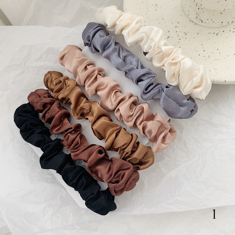 1 Set Satin Silk Solid Color S – Scrunchie Satin Set Bewertung und Preis