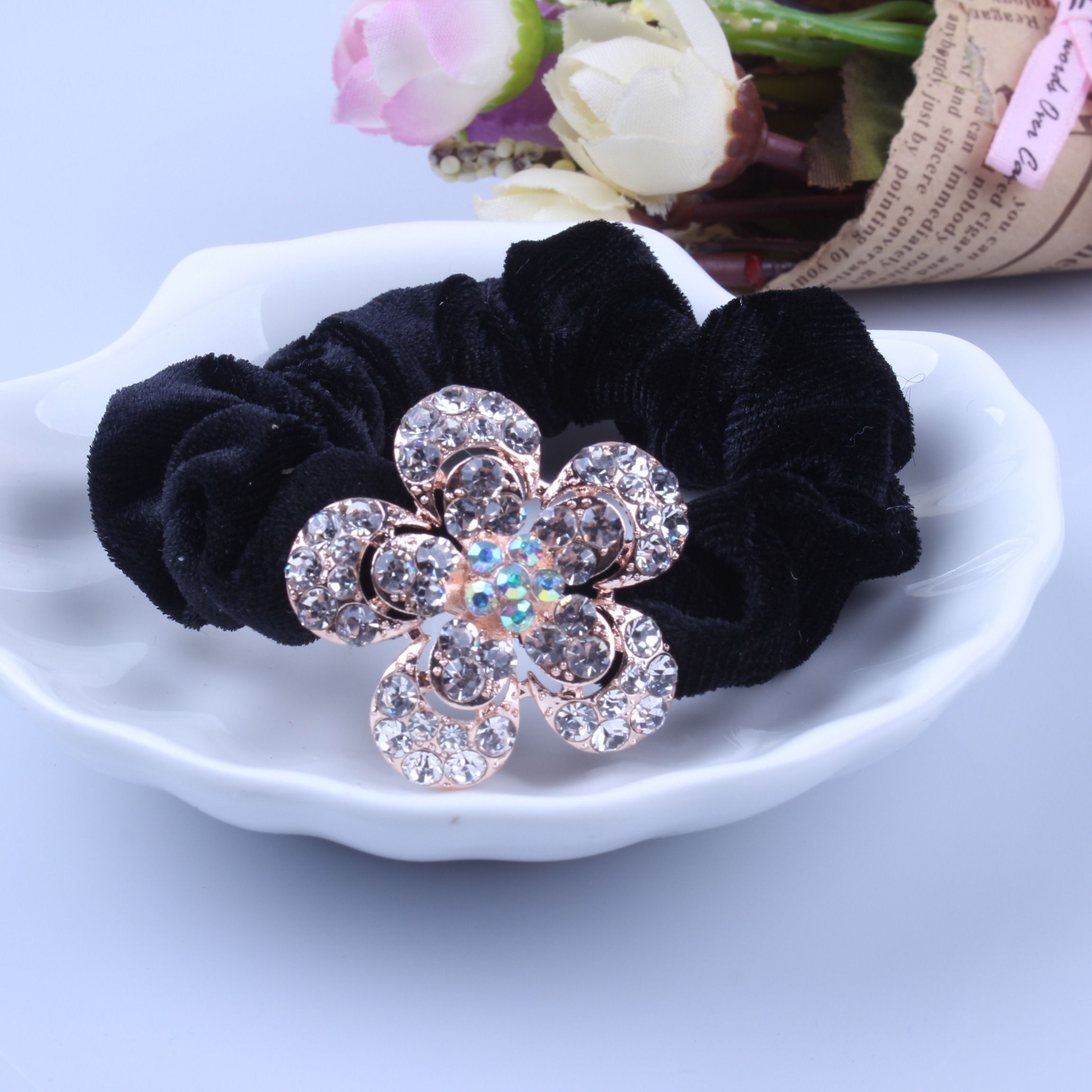 1 PC Black Velvet Scrunchies P – Hair Tie Velvet Bewertung und Preis