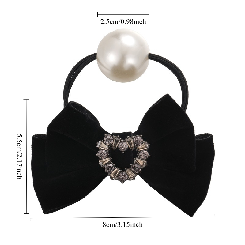 Retro Black Velvet Rhinestone  – Hair Tie Velvet Bewertung und Preis