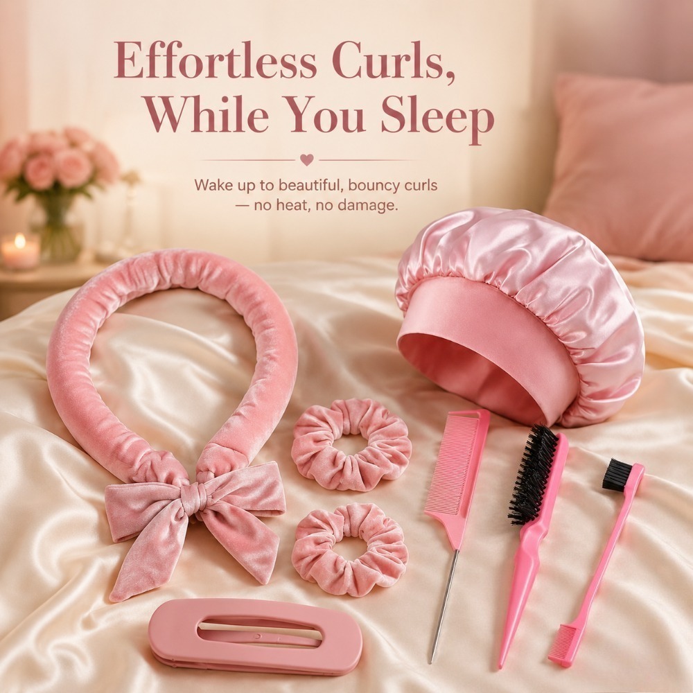 8/5/4Pcs Heatless Hair Curler  – Scrunchie Satin Set Bewertung und Preis