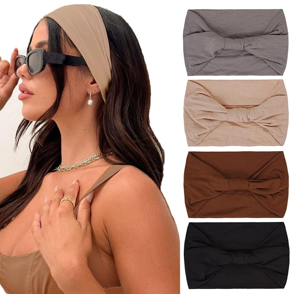 4 Pcs Wide Soft Stretchy Headb – Women'S Yoga Accessories Bewertung und Preis