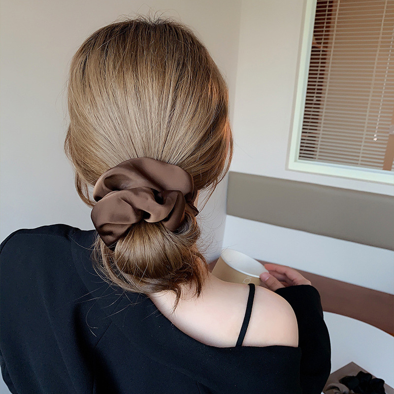 Korean Woman Big Elegant Silk  – Hair Tie Velvet Bewertung und Preis