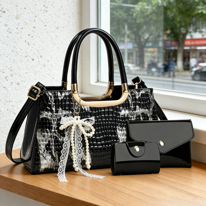 Women's Handbag Set, Crocodile – Women'S Accessories Handbags Bewertung und Preis