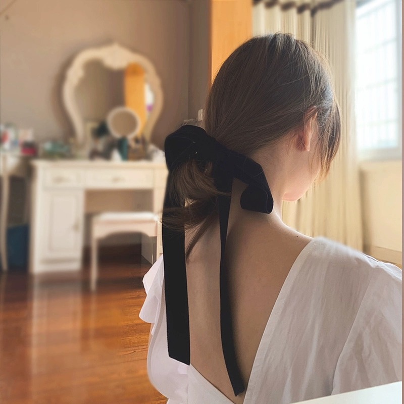 French lazy ribbon velvet hair – Hair Tie Velvet Bewertung und Preis