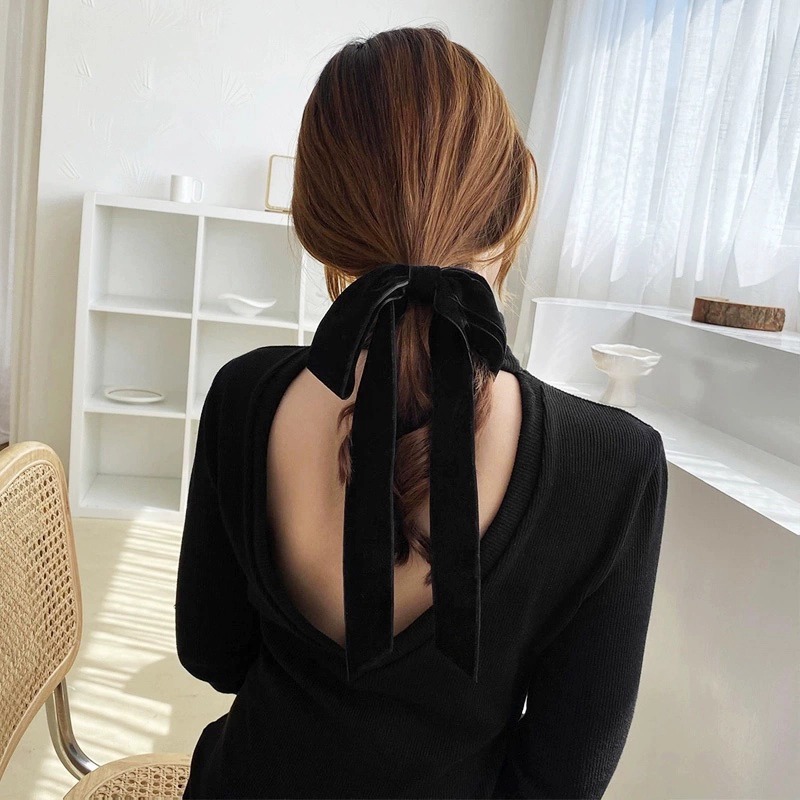 French lazy ribbon velvet hair – Hair Tie Velvet Bewertung und Preis