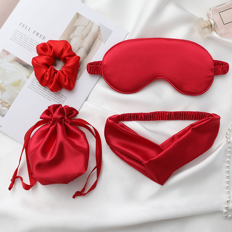 4Pcs Silk Eye Mask Hair Band S – Scrunchie Satin Set Bewertung und Preis