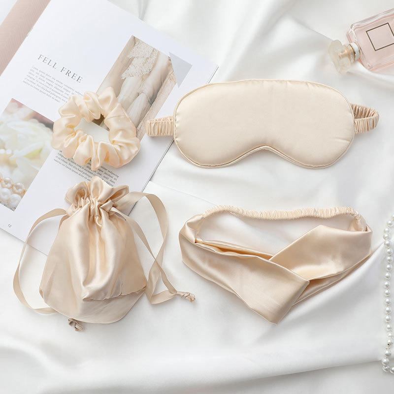 4Pcs Silk Eye Mask Hair Band S – Scrunchie Satin Set Bewertung und Preis